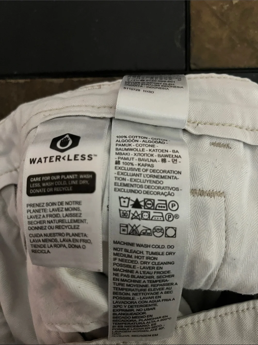 Levi's Light Khaki Cotton Chino Shorts